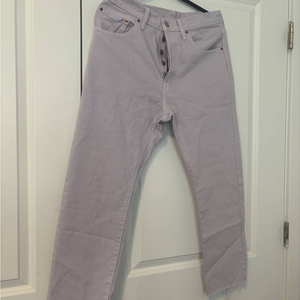 NWT Women Levi's 501 Original Cropped High Rise Jeans Size L30xW26 Purple
